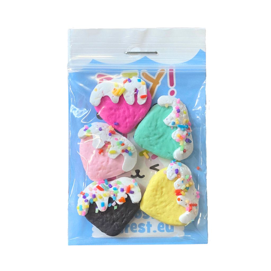 DIY Kawaii Cabochons Sprinkle Hearts - Zakje 5 stuks