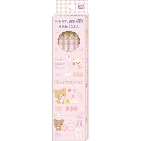 Rilakkuma Hexagonal Pencil Set of 12 - Sweet Happy Days