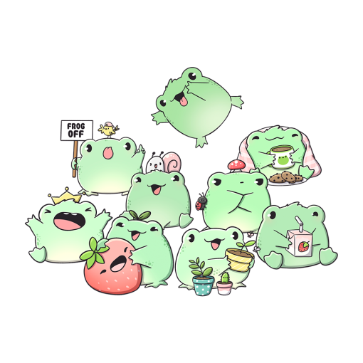Drinkfles - Kawaii Frogs - CutieSquad