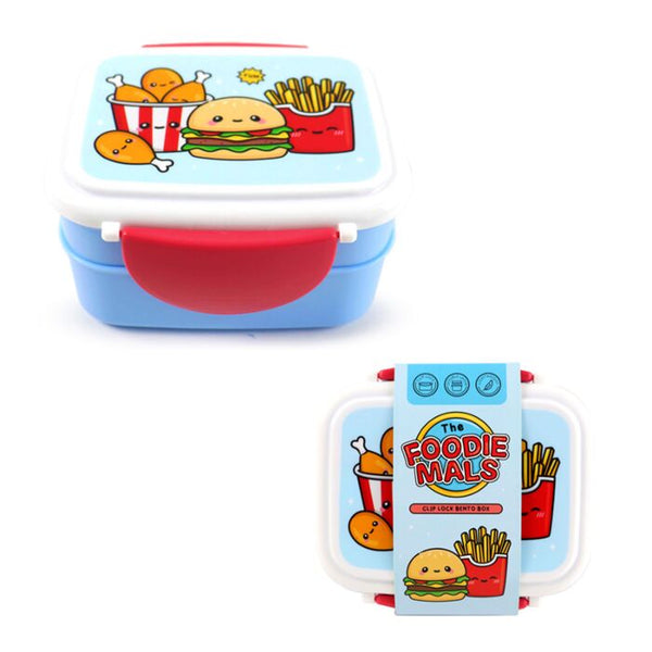 Foodiemals Lunchbox + Bestek - Junk Food