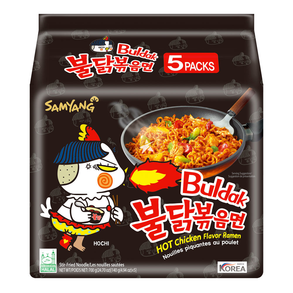 Samyang Buldak Hot Chicken Flavour Ramen - 5 Pack THT 16-10-2025