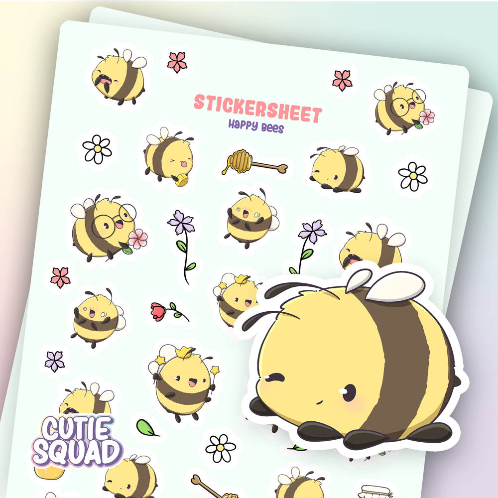 Stickervel - Happy Bees - CutieSquad