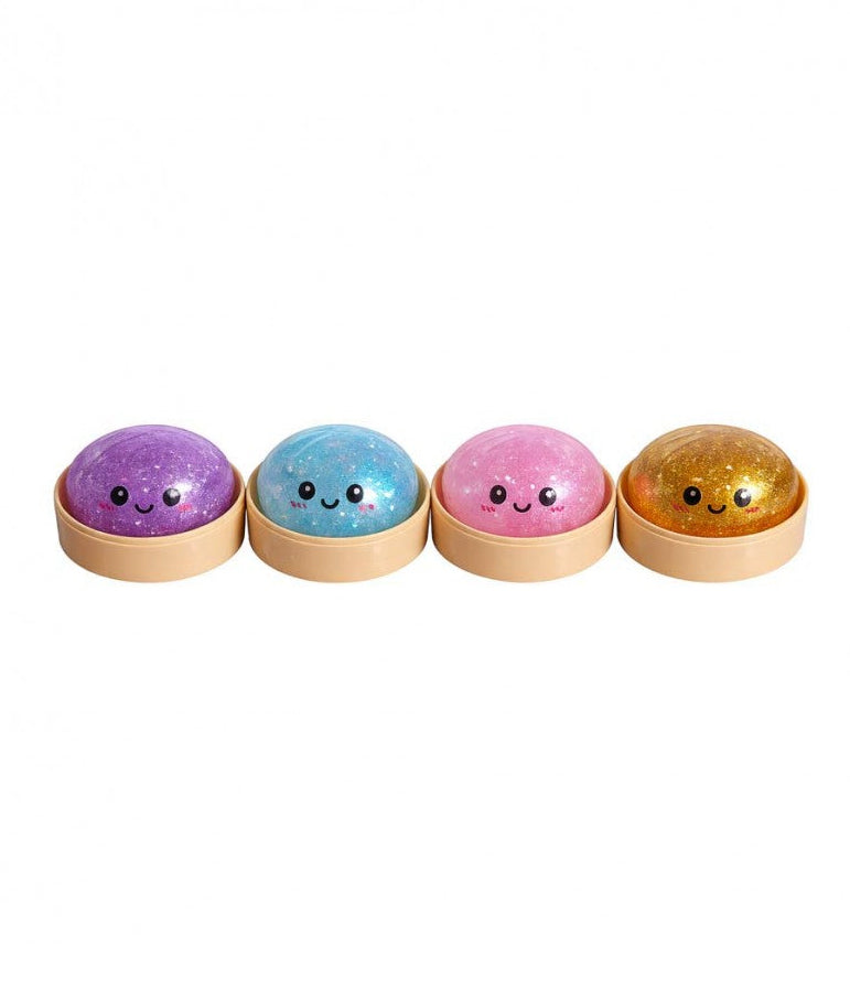 Glitter Squishy Dumpling Sugar Maltose Filling - 1x Surprise kleur Squeezy