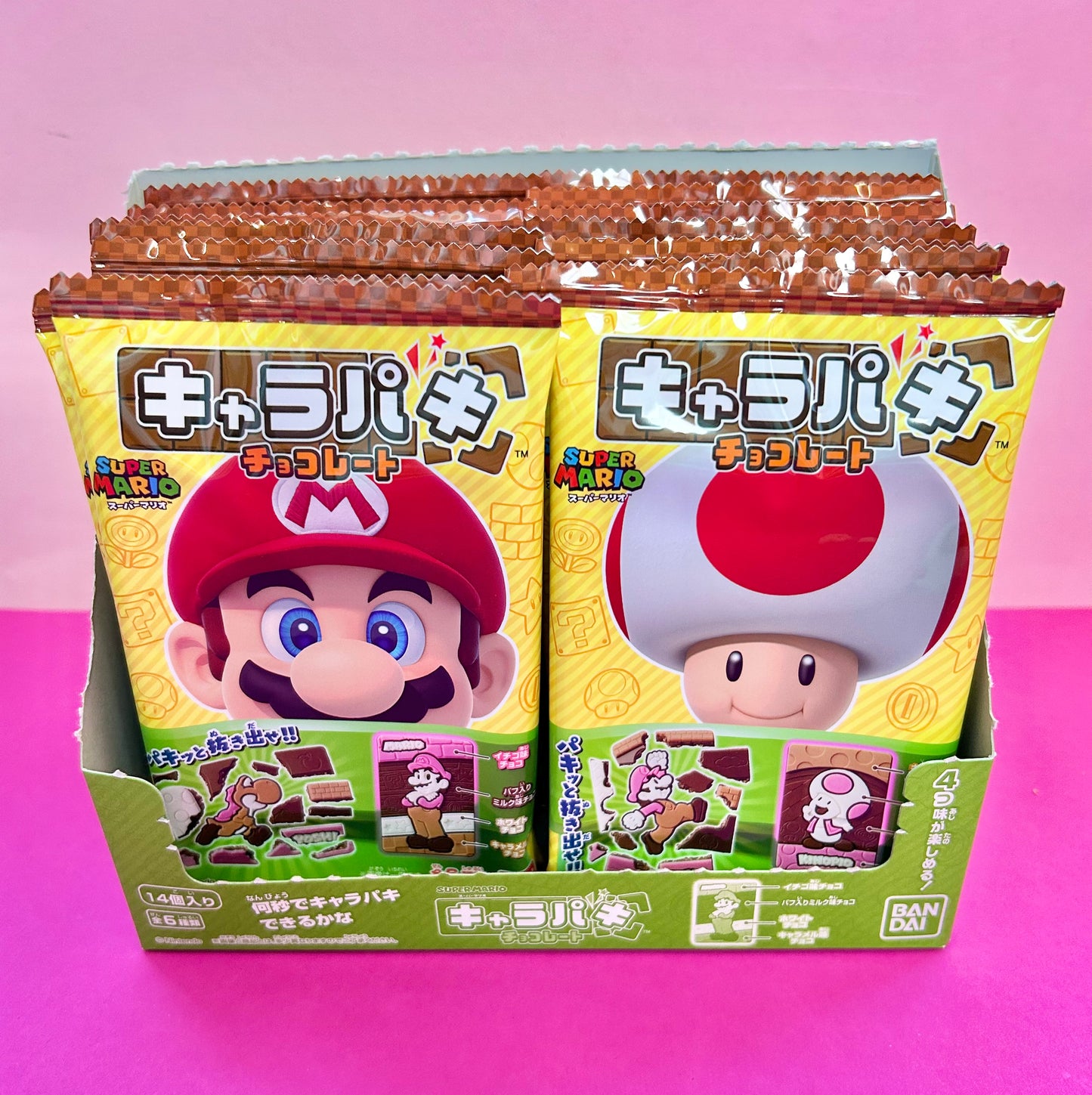 Charapaki Chocolate Bar - Bandai Super Mario - DOOS 14 STUKS THT 31-05-2025