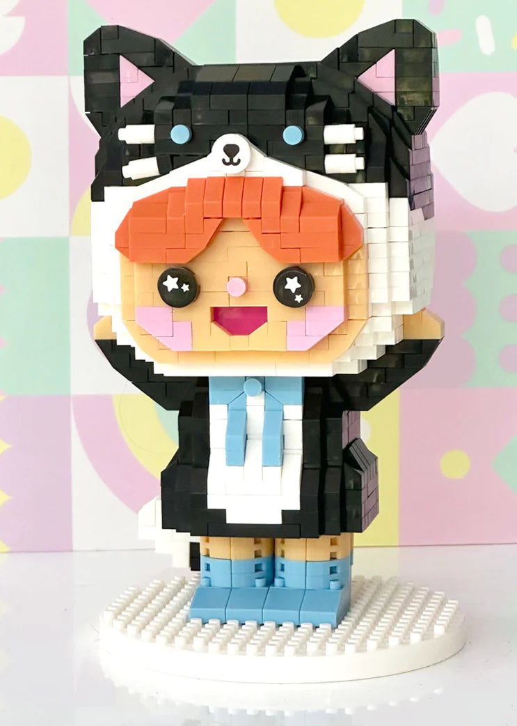 Momiji Mini Bricks - Build your own Momiji Doll - Happy Cat