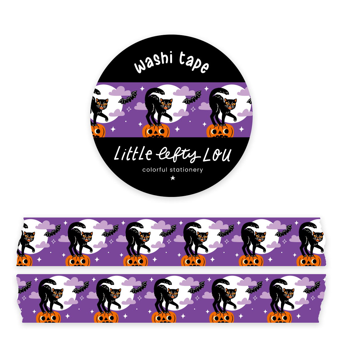 Washi Tape - Black Cats - Little Lefty Lou