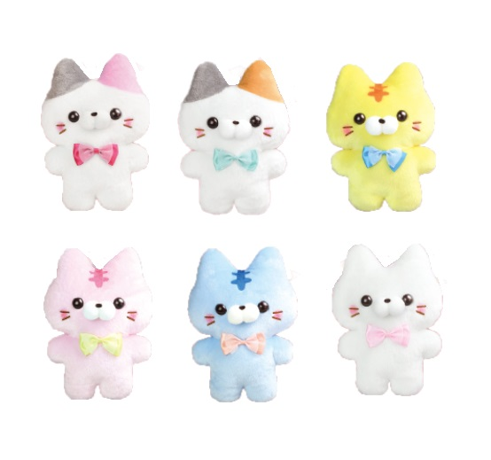 Sukutto Tachi-San Coloured Cat Plush 25cm - kies je kleur