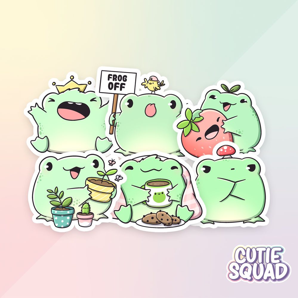 Stickerset - Cute Froggies - CutieSquad