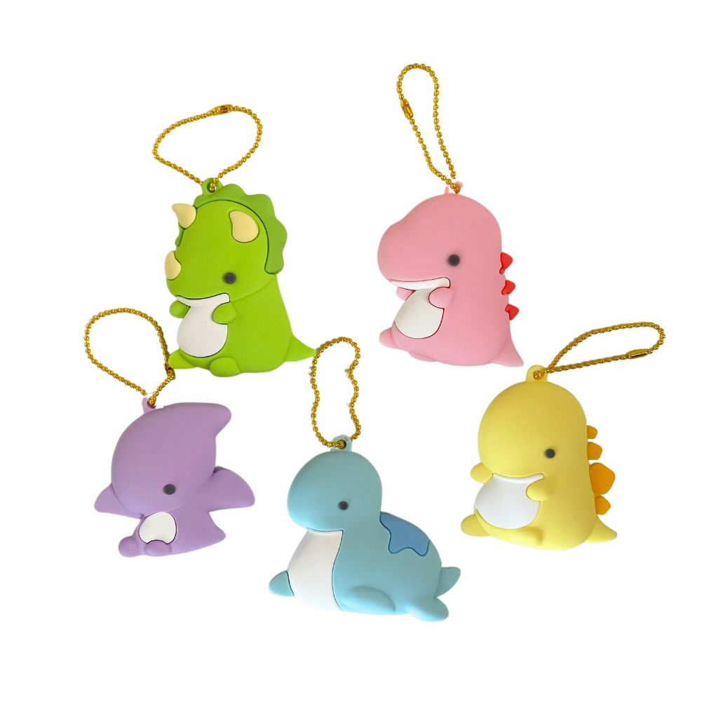 Rubber Kawaii Dino Key Chain - Pick One