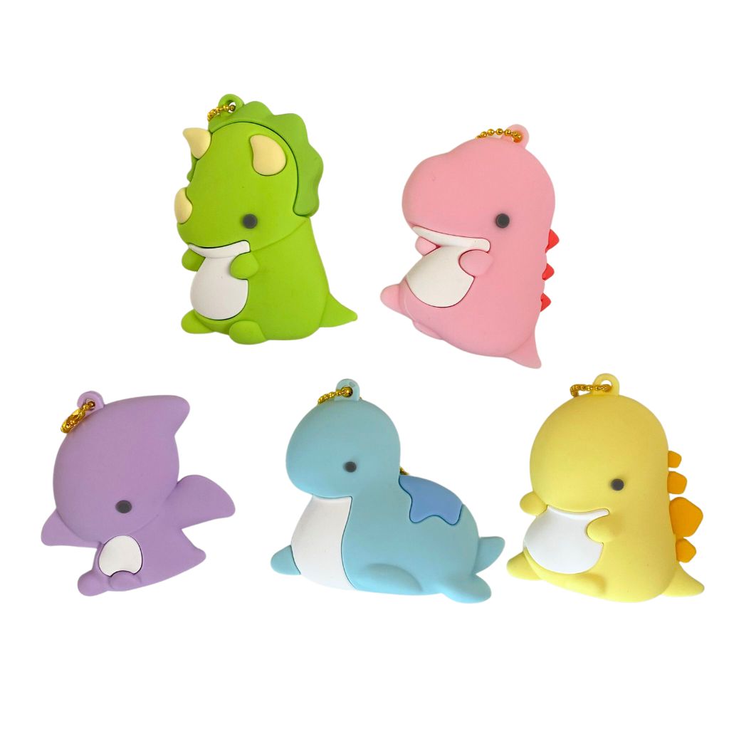 Rubber Kawaii Dino Key Chain - Pick One