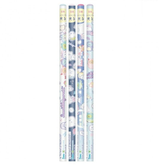 4 x 2B potlood - Sumikkogurashi Ghost Night Park - Glow in the Dark