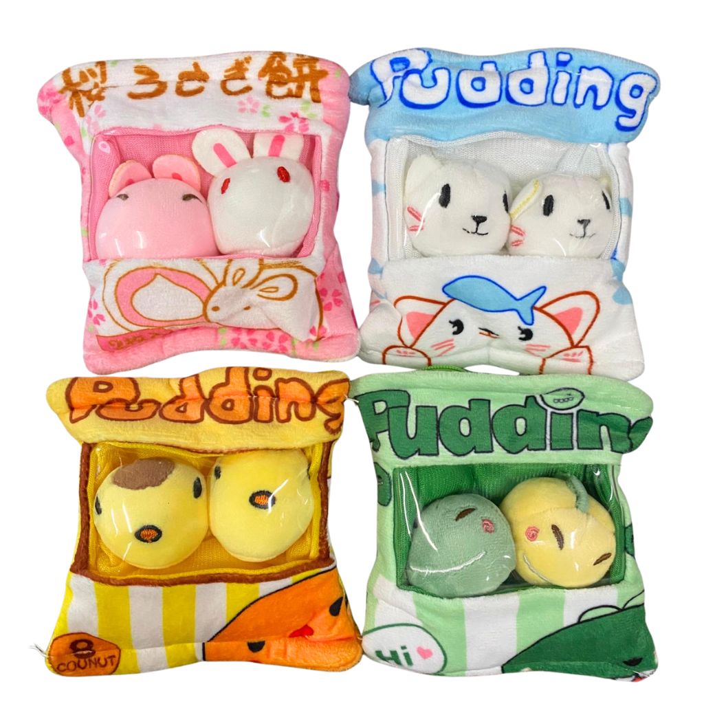 Mini Plushie Pudding Bag - Kies je kleur