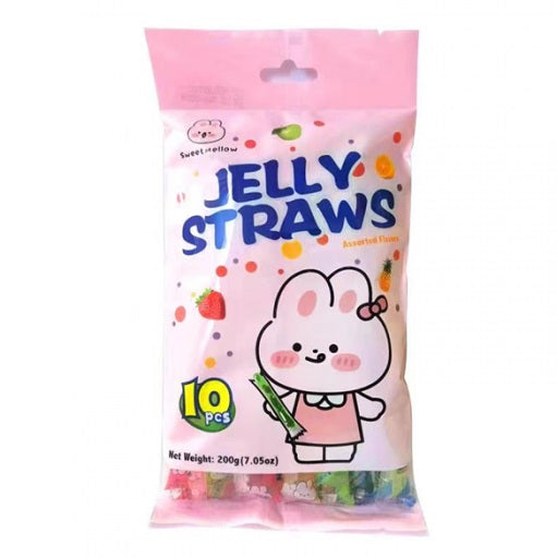 jelly straws - grande paille en gelée saveurs fruit
