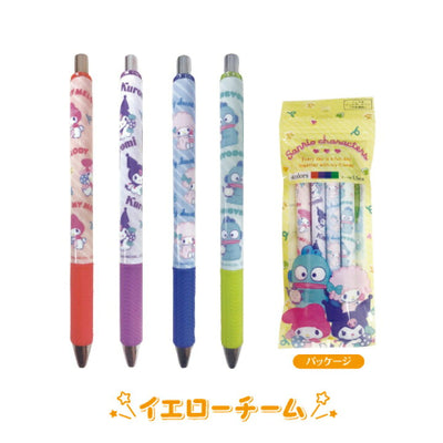 Sanrio Characters Gelpen Set - 4 PCS/Colours - Geel