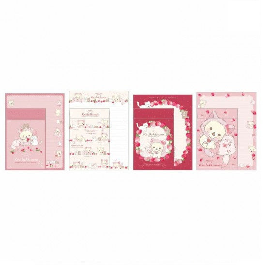 Briefpapierset Korilakkuma with Strawberry Cats