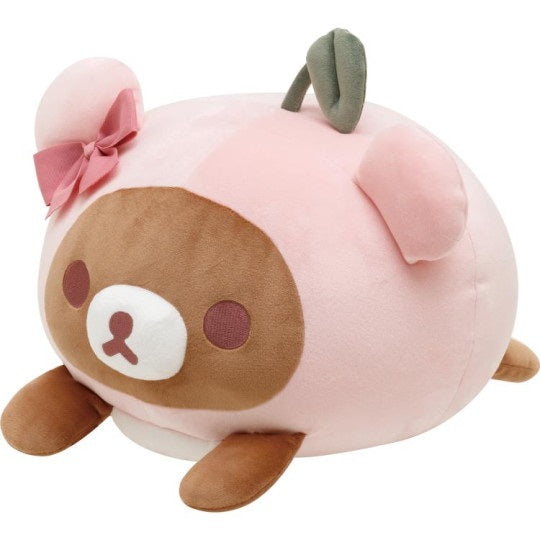 Large Plushie San-X Super Mochimochi Daifuku Cushion - Chairoikoguma Cherry