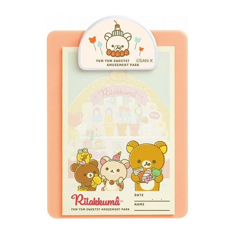 Clipboard Memo - Rilakkuma Funny Amusement Park - Roze