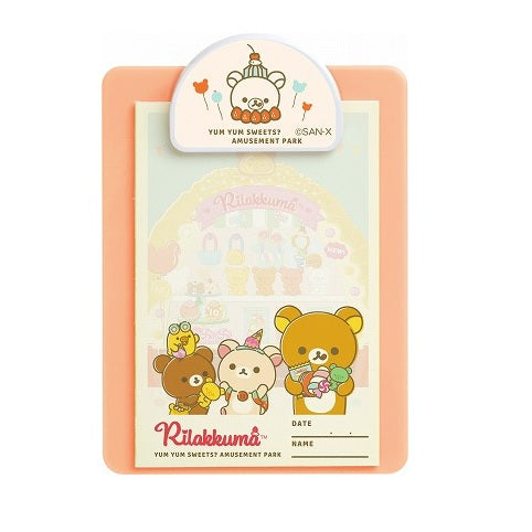 Clipboard Memo - Rilakkuma Funny Amusement Park - Roze