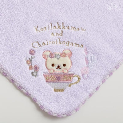 Mini Handdoekje 25 X 25 cm San-X Rilakkuma - Flower Tea Time - Korilakkuma