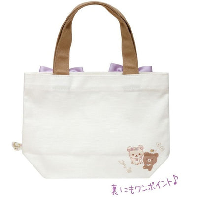 Tote Bag with Bow - San-X Rilakkuma - Flower Tea Time