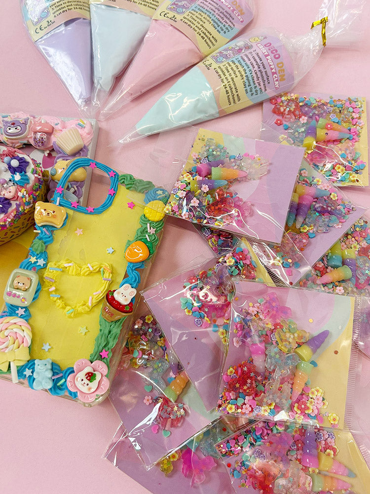 DIY Kawaii Cabochons & Sprinkles Mix - Glittery Unicorns - 10 PCS bag