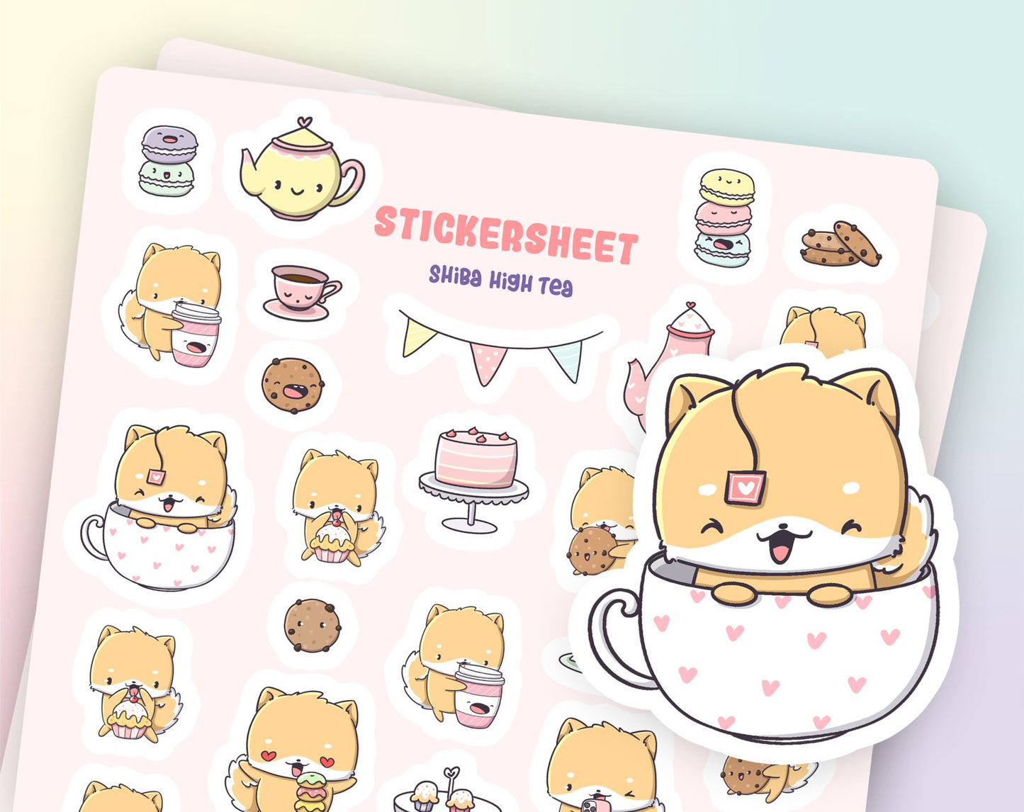 Stickervel - Shiba High Tea - CuteSquad