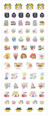 Stickervel Funny Rainbow Friends