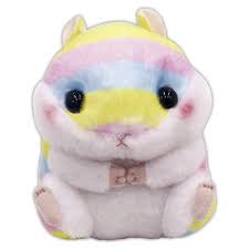Amuse Koro Hamu Bow plush - rainbow - 13 cm