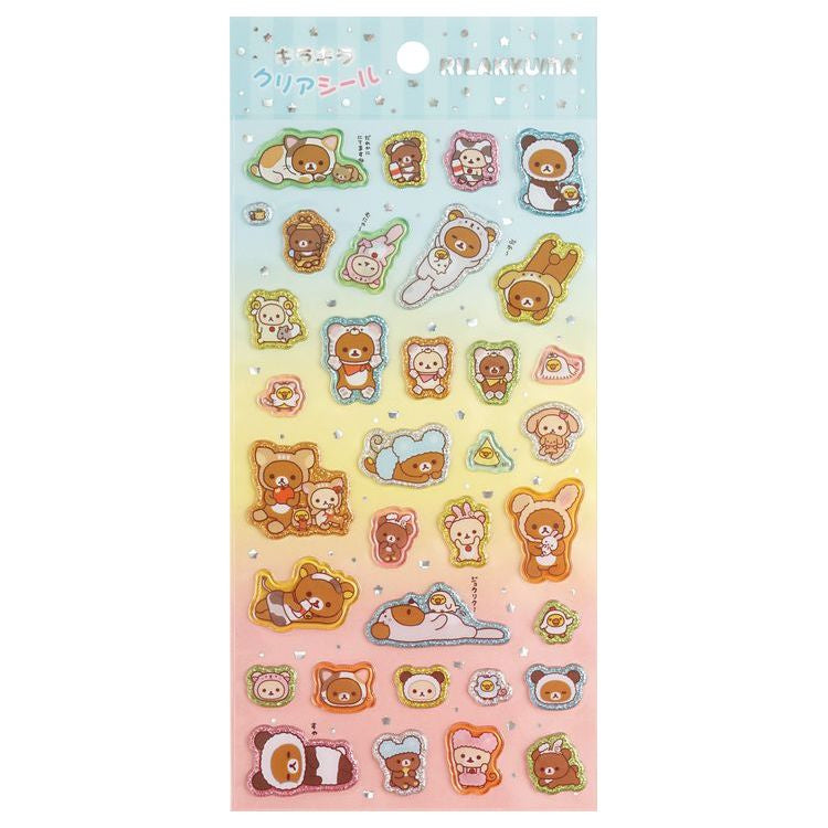 Stickervel Glitter San-X Rilakkuma - Animals