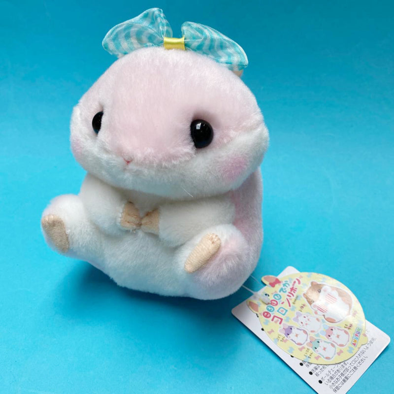 Amuse Koro Hamu Bow plush - roze - 13 cm
