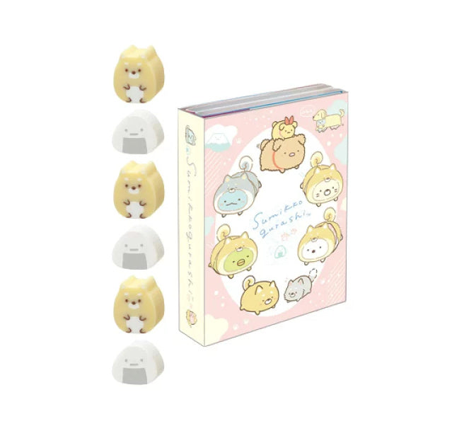 Memoboekje Uitklapbaar met gum - Sumikkogurashi Shiba Dog theme - Pink