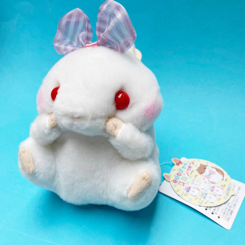 Amuse Koro Hamu Bow plush - wit - 13 cm