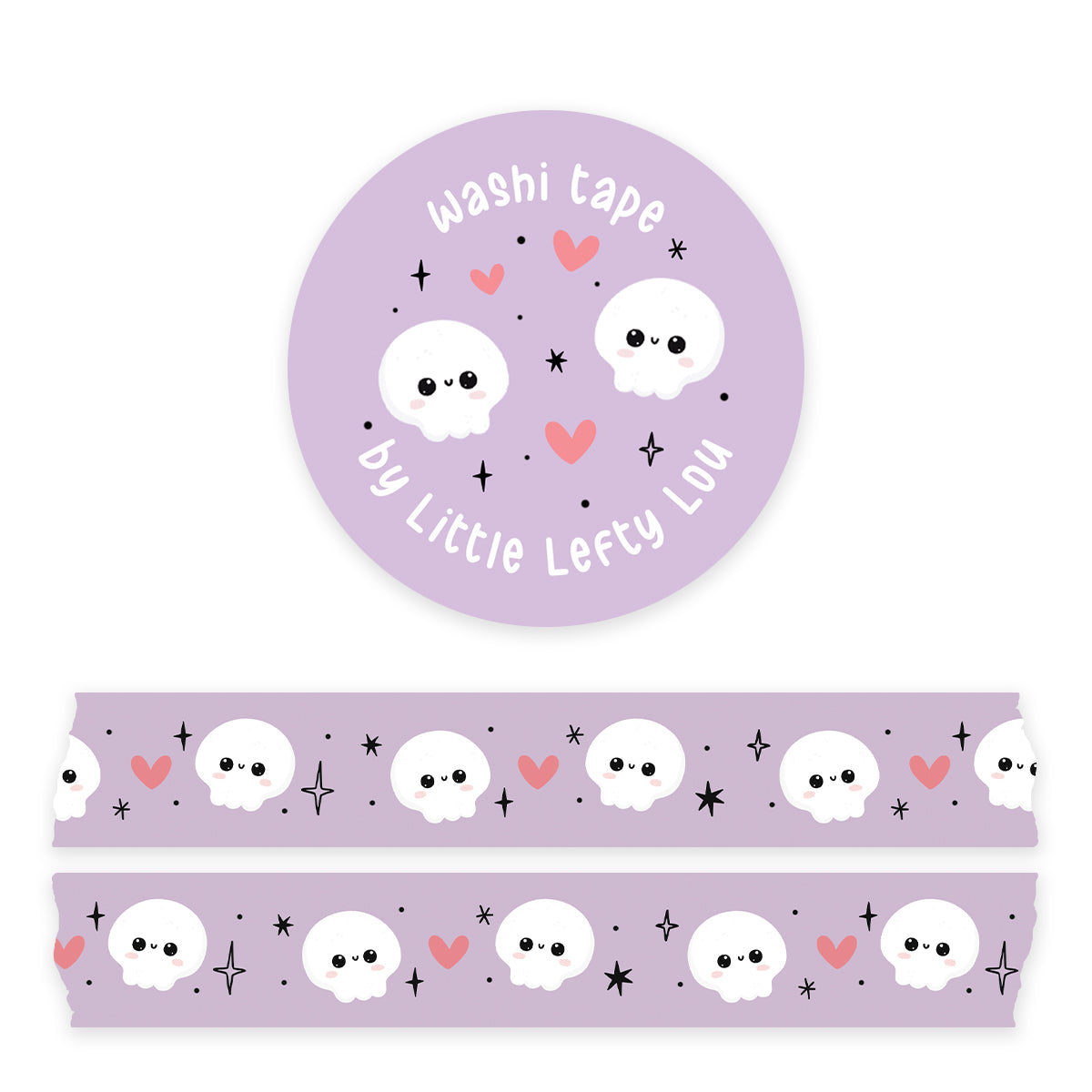 Washi Tape - Halloween Skulls Purple