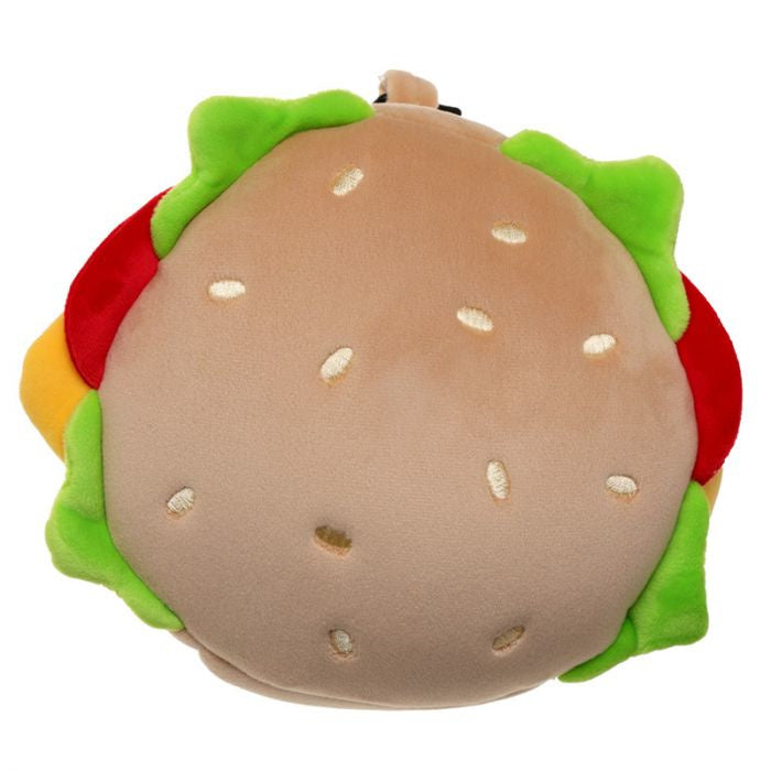 Releaxeazz Plushie Hamburger reiskussen met slaapmasker