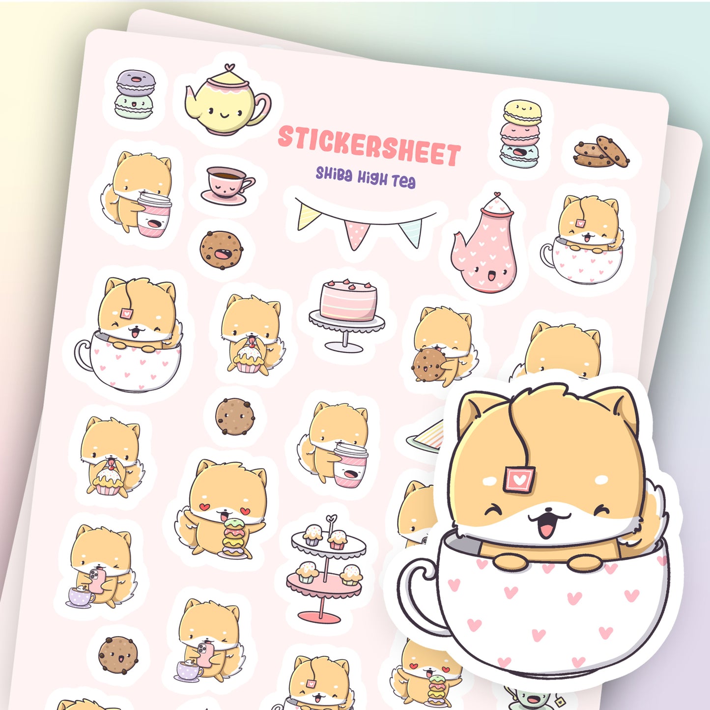 Stickervel - Shiba High Tea - CuteSquad