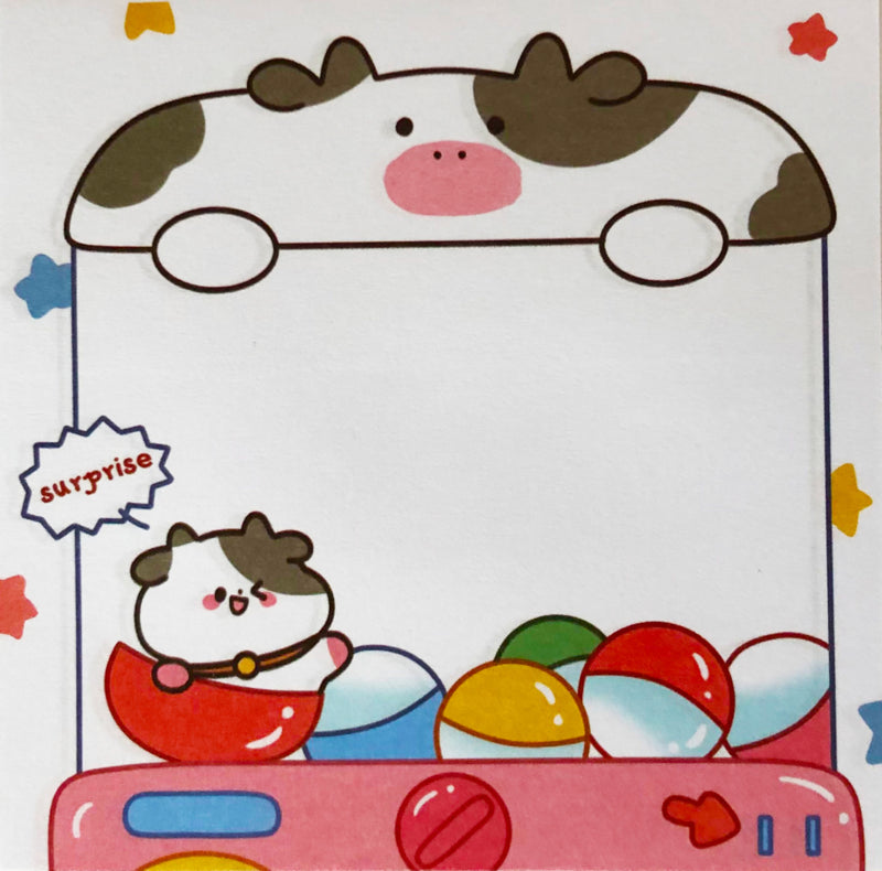 Kawaii Sticky Notes - Cow Gacha