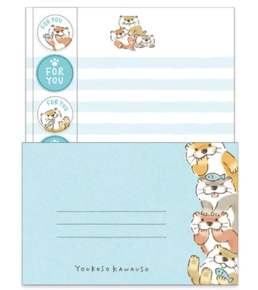 Briefpapierset - Youkoso Kawauso - Blauw