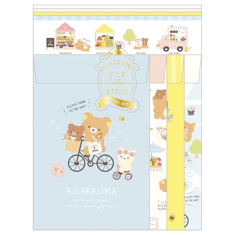 San-X Rilakkuma Marché Briefpapier Set