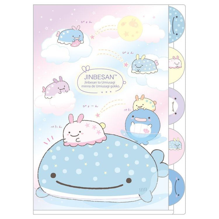 A4 Insteekmap Jinbesan Umi Usagi Met 5 Tabbladen - Roze