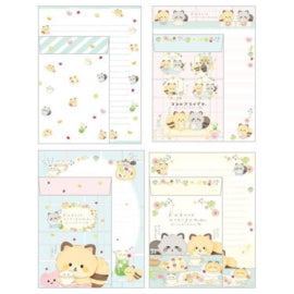 Briefpapierset San-X Kokoro Araiguma - Hokkori Ouchi - Cafe