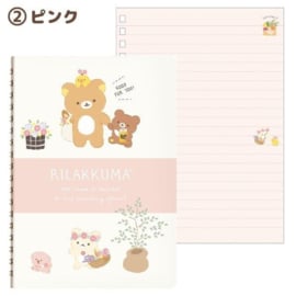 Notebook met ringband San-X Rilakkuma Marché Pink