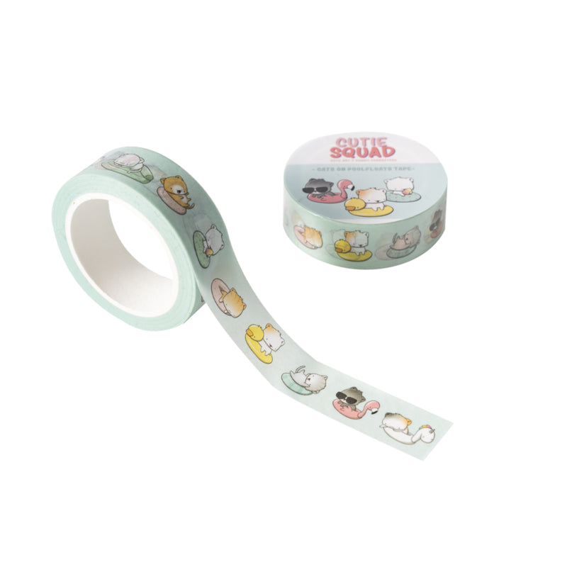 Washi tape - Kawaii Poolfloat Cats CutieSquad