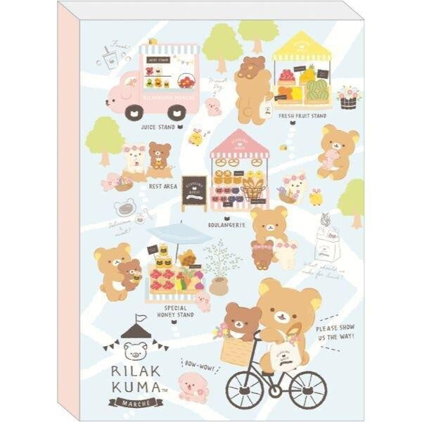 Memoblok groot San-X Rilakkuma Marché market