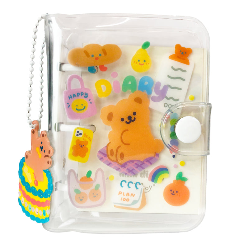 Kawaii mini Daily Planner - White - Bear