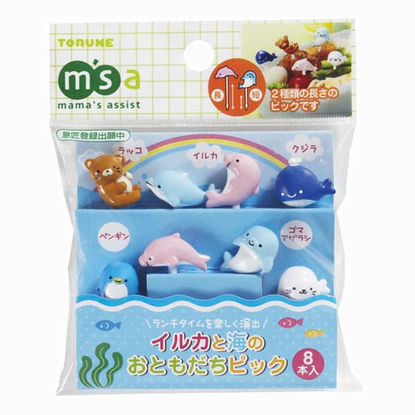 Kawaii Prikkers Dolphin & Sea Friends - Bento Picks