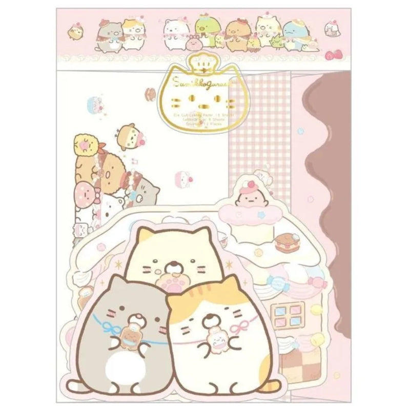 Briefpapierset San-X Sumikkogurashi Okashiya-san Sweet Shop Die-Cut