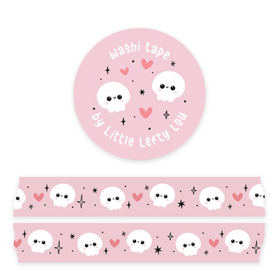 Washi Tape - Halloween Skulls Pink - Little Lefty Lou