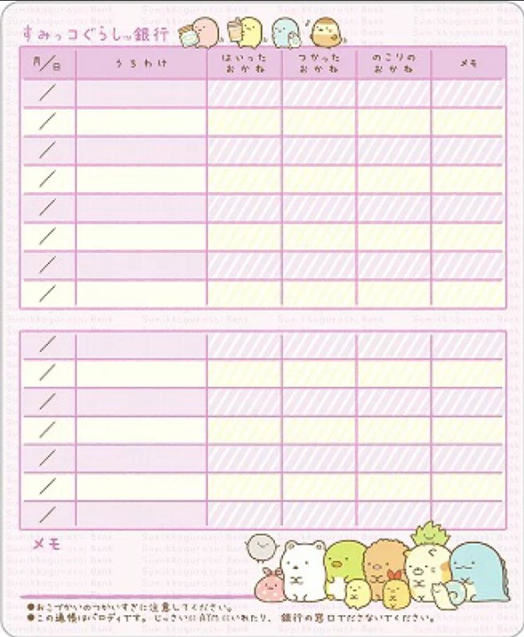 Cash Book - Sumikkogurashi - Paars