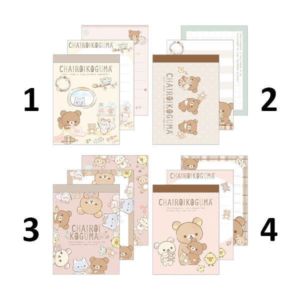 Memoblok Klein - Rilakkuma Chairoikoguma Cute Plushie Theme - Kies je design