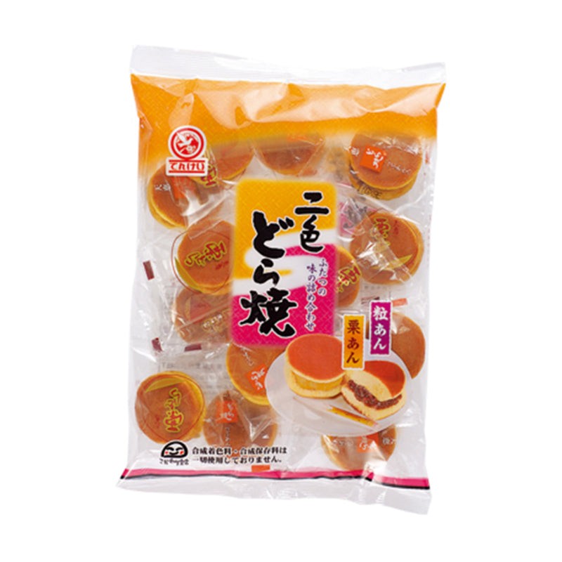 Tenkei Dorayaki 2 Color Pancakes - Red Bean & Chestnut